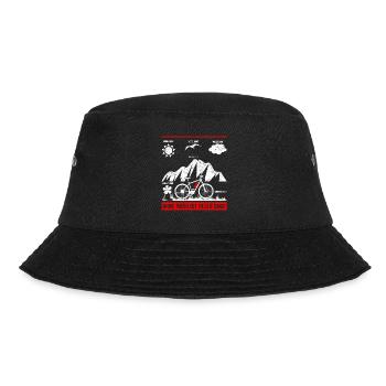 E-Bike Fahrrad MTB Ohne Akku Alles Doof - Bucket Hat - Schwarz - Vorne - Lela (165cm)