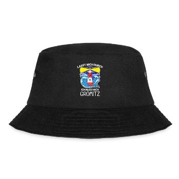 Grömitz Spruch - Bucket Hat - Schwarz - Vorne - Lela (165cm)