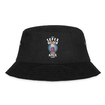 Echte Superhelden wurden im April geboren Junge - Bucket Hat - Schwarz - Vorne - Lela (165cm)