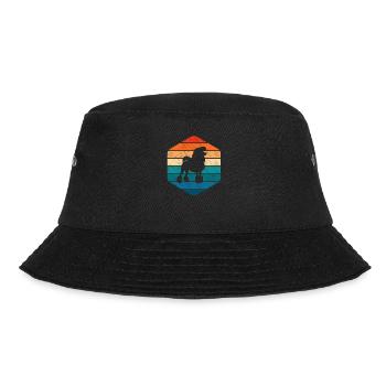 Poodle dog lover Retro vintage Gift idea - Bucket Hat - Schwarz - Vorne - Lela (165cm)