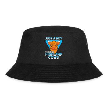 Just A Boy Who Loves Highland Cows - Bucket Hat - black - Front - Lela (165cm)