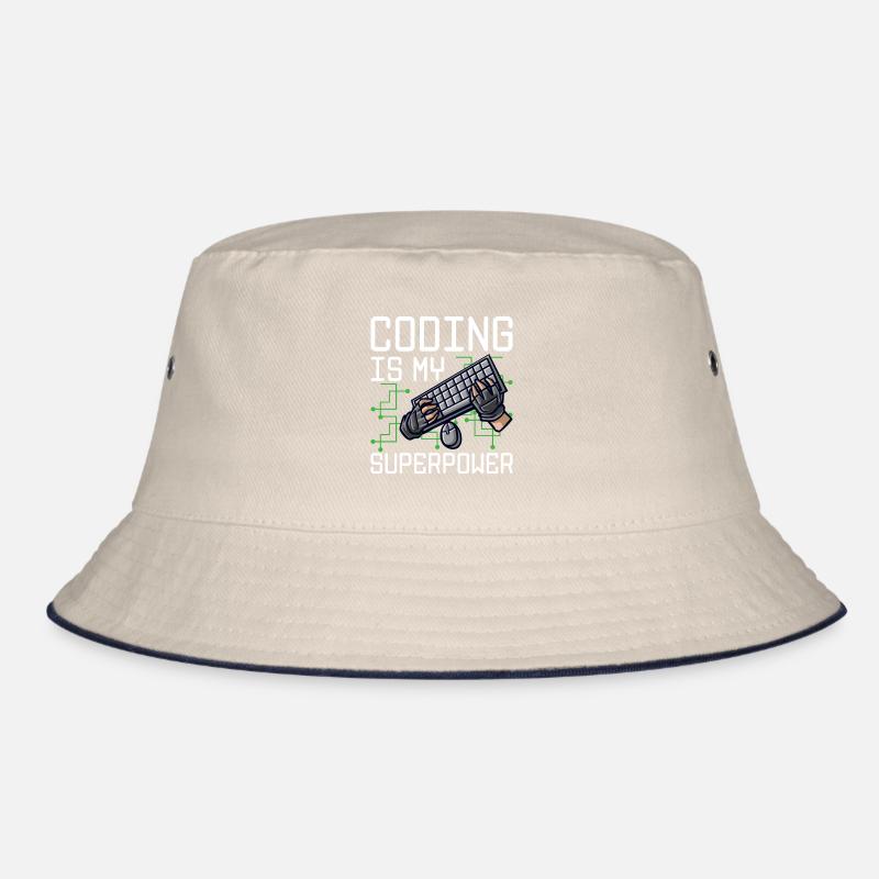 Coding Is My Superpower Programming Coder Computer Bucket Hat
