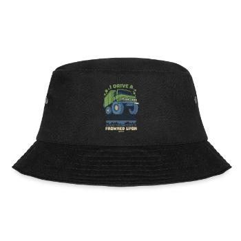 I Drive A Truck Because Punching People Is Frowned - Bucket Hat - Schwarz - Vorne - Lela (165cm)