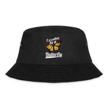 I'd Rather Be A Butterfly - Bucket Hat - black - Front - Lela (165cm)