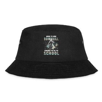 To Downhill Born to School Forced MTB - Bucket Hat - black - Front - Lela (165cm)