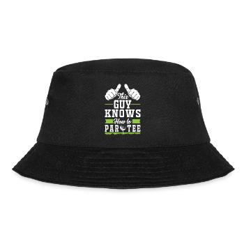 Dieser Typ Weiß, Wie Man T -Shirt - Golf - Bucket Hat - Schwarz - Vorne - Lela (165cm)