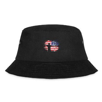 USA Bogenschießen US Flagge Bogenschütze - Bucket Hat - Schwarz - Vorne - Lela (165cm)