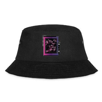 Vaporwave Aesthetic Cherry Blossom Japan Japanese - Bucket Hat - black - Front - Lela (165cm)
