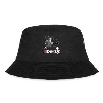 Duckaholic Bird Hunting Duck Hunter Outdoor - Bucket Hat - Schwarz - Vorne - Lela (165cm)