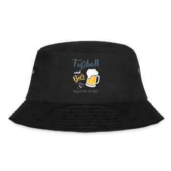 Fußball Bier Fußballspieler Fußballverein Geschenk - Bucket Hat - Schwarz - Vorne - Lela (165cm)
