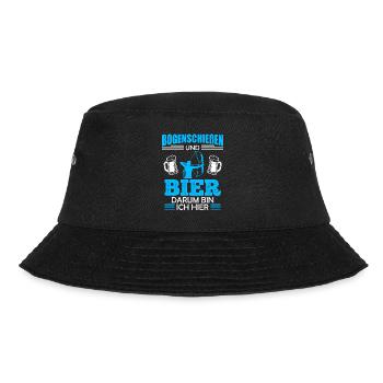 Bogenschießen und Bier Männer - Bucket Hat - Schwarz - Vorne - Lela (165cm)
