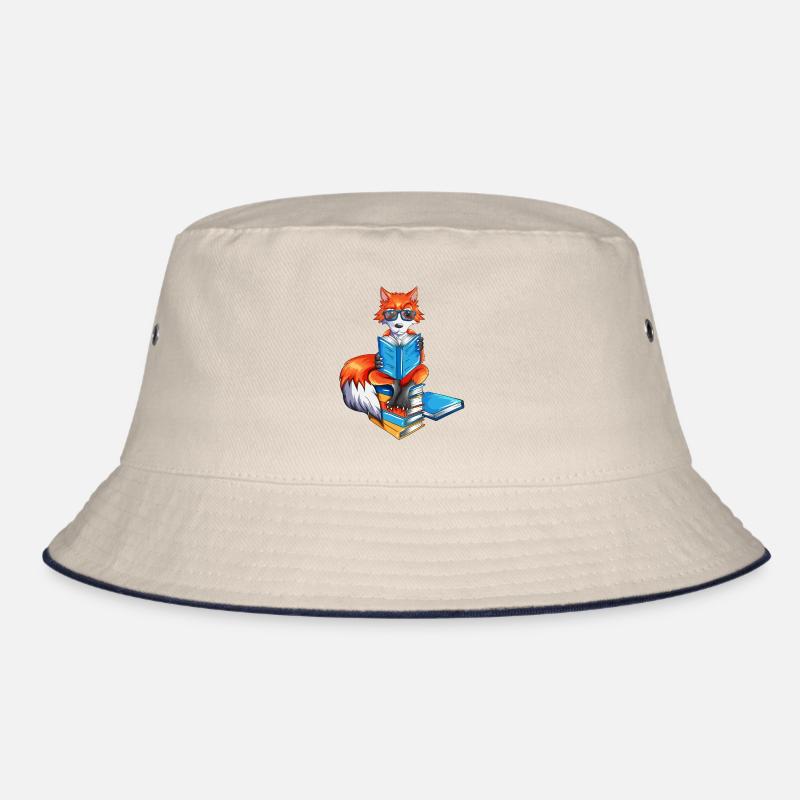 Fuchs Nerd Bücher lesen Leseratte Bibliothek Buch Bucket Hat