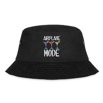 8 Airplane Mode copy - Bucket Hat - Schwarz - Vorne - Lela (165cm)