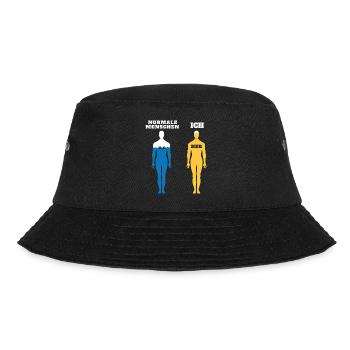 Normale Menschen Ich Bier - Bucket Hat - Schwarz - Vorne - Lela (165cm)