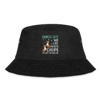 Siamese Cat Cats Cat Owner - Bucket Hat - black - Front - Lela (165cm)