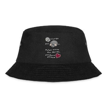 Folge nicht der Herde sondern deinem Herz - Bucket Hat - Schwarz - Vorne - Lela (165cm)