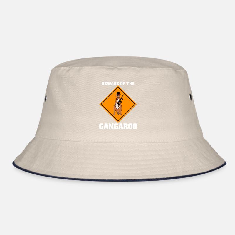 Känguru Warnung bewaffnete Kängurus Bucket Hat
