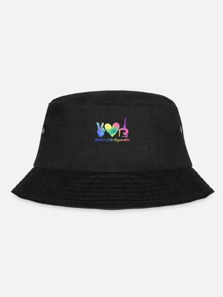 Lustige Rhythmische Sportgymnastik Frieden Liebe - Bucket Hat - Schwarz