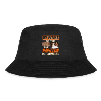 Hüte dich vor dem Besitzer, der Papillon ist harml - Bucket Hat - Schwarz - Vorne - Lela (165cm)