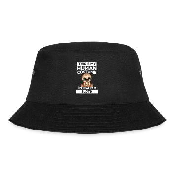 This Is My Human Costume I'm Really A Sloth - Bucket Hat - Schwarz - Vorne - Lela (165cm)