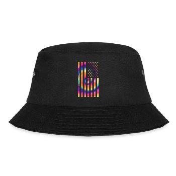 USA Flag 4th July Hippie - Bucket Hat - black - Front - Lela (165cm)