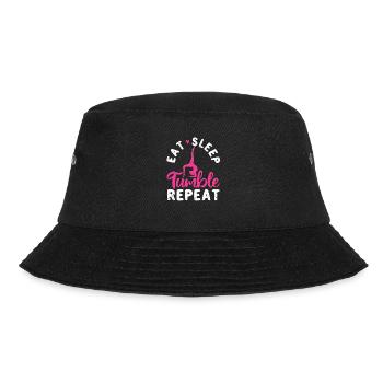 Eat Sleep Tumble Repeat Gymnastics Funny Gymnast - Bucket Hat - Schwarz - Vorne - Lela (165cm)