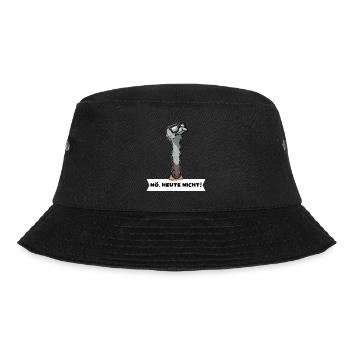 Großer Emu Vogel Strauß Heute Nicht Stur - Bucket Hat - Schwarz - Vorne - Lela (165cm)