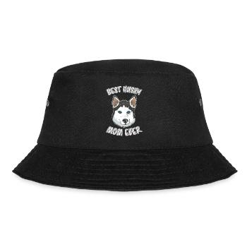 Best Husky Mom Fun Saying Siberian Husky Gift - Bucket Hat - black - Front - Lela (165cm)