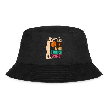 Das ist mein täglich Schrot Tontaubenschießen - Bucket Hat - Schwarz - Vorne - Lela (165cm)