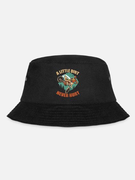 Dirt Bike Motorcycle Motocross Biker - Bucket Hat - black
