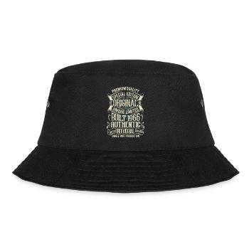 1966 Geboren Geburtstag Retro Vintage - Bucket Hat - Schwarz - Vorne - Lela (165cm)