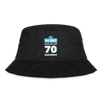 70 Geburtstag Mann Frau Lustig 70 Jahre - Bucket Hat - Schwarz - Vorne - Lela (165cm)