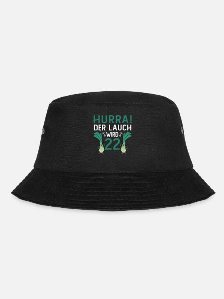 Herren 22. Geburtstag Hurra der Lauch wird 22 Gag - Bucket Hat - Schwarz