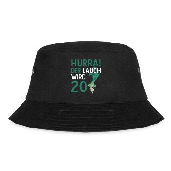 Hurra der Lauch wird 20 - Bucket Hat - Schwarz - Vorne - Lela (165cm)