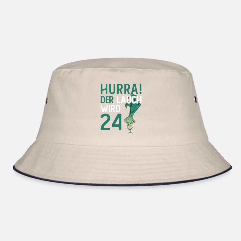 Herren 24. Geburtstag Hurra der Lauch wird 24 Bucket Hat