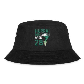 Herren 15. Geburtstag Hurra der Lauch wird 15 - Bucket Hat - Schwarz - Vorne - Lela (165cm)