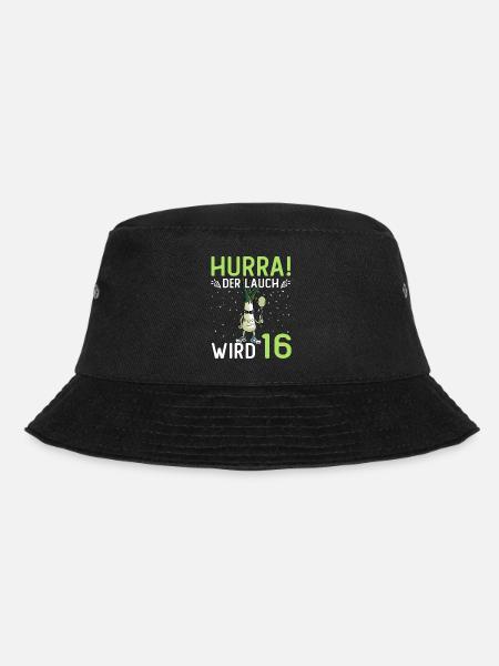 Hurra der Lauch wird 16 - Bucket Hat - Schwarz