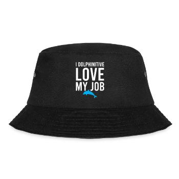 I Dolphinitive Love My Job - Marine Biologist Pun - Bucket Hat - black - Front - Lela (165cm)