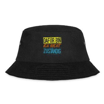 Beamter - Dafür Bin Ich Nicht Zuständig Geschenk - Bucket Hat - Schwarz - Vorne - Lela (165cm)
