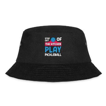 Stay Out Of The Kitchen Play Pickleball - Bucket Hat - black - Front - Lela (165cm)