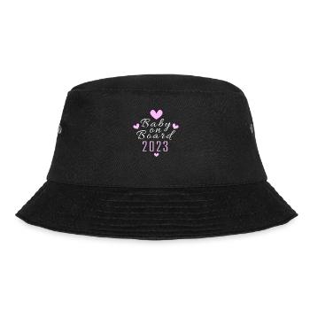 Baby on Board schwanger Schwangerschaft 2023 - Bucket Hat - Schwarz - Vorne - Lela (165cm)