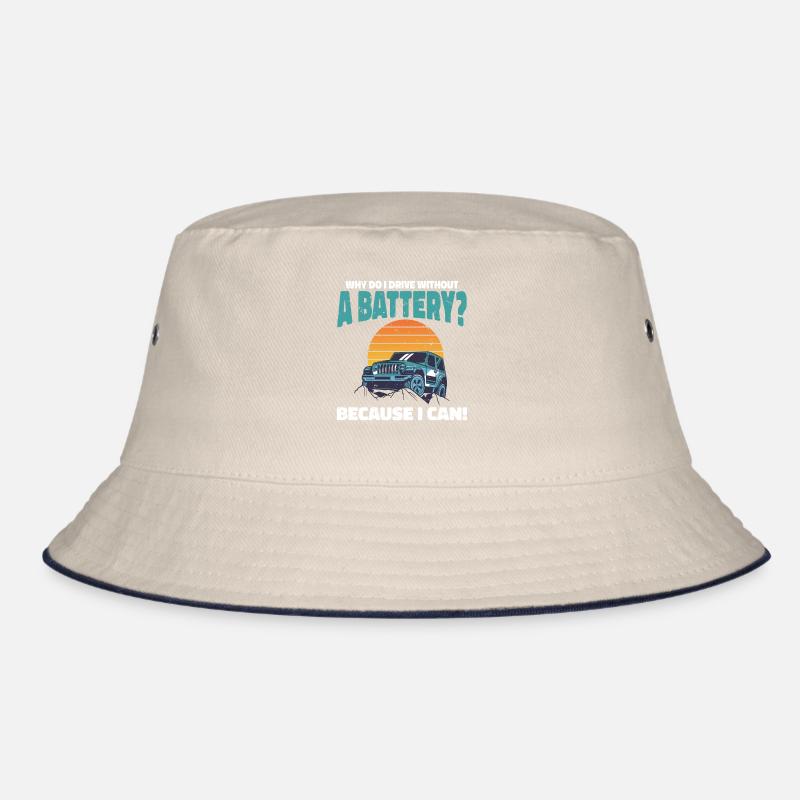 Why do I drive without a battery Anti e-Car Bucket Hat
