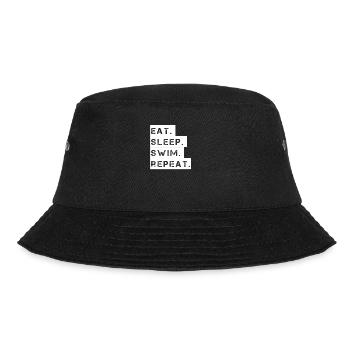 Swimming - eat. Sleep. Swim. repeat. - Bucket Hat - black - Front - Lela (165cm)