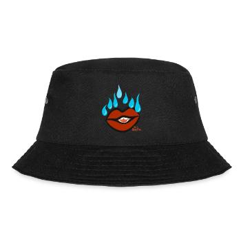 Lippen auf der Suche nach Tränen v6 00 - Bucket Hat - Schwarz - Vorne - Lela (165cm)