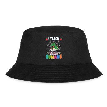 I Teach Tiny Humans Elementary School Teacher - Bucket Hat - black - Front - Lela (165cm)