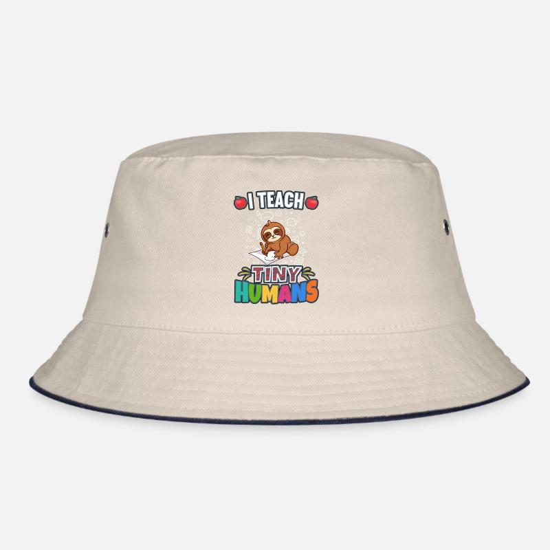 I Teach Tiny Humans Elementary School Teacher Bucket Hat