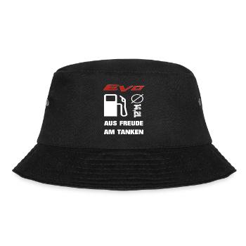 EVO aus Freude am Tanken - Bucket Hat - Schwarz - Vorne - Lela (165cm)