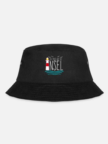 Helgoland Norderney Amrum Usedom Rügen - Bucket Hat - Schwarz