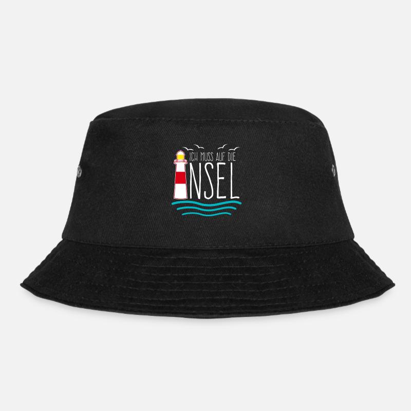 Helgoland Norderney Amrum Usedom Rügen - Bucket Hat - Schwarz