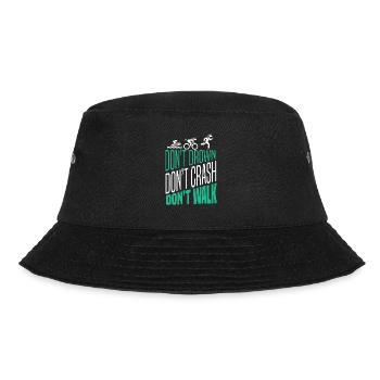 Triathlon Motiv für Triathleten - Bucket Hat - Schwarz - Vorne - Lela (165cm)